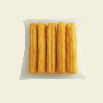 Traditional Cantonese Chinese donuts (Youtiao), frozen and packaged for home use