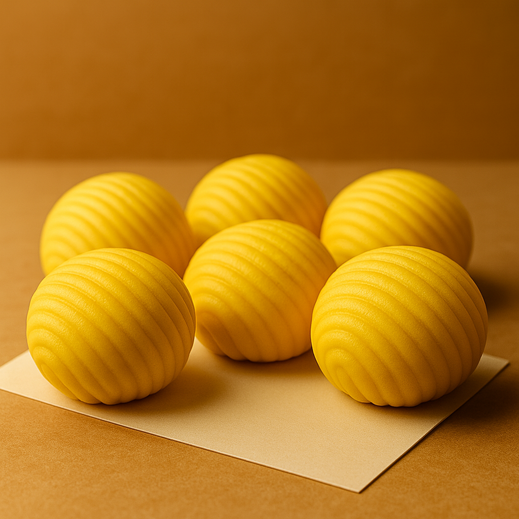 Cantonese-style lava custard buns with molten custard center, frozen and ready to steam