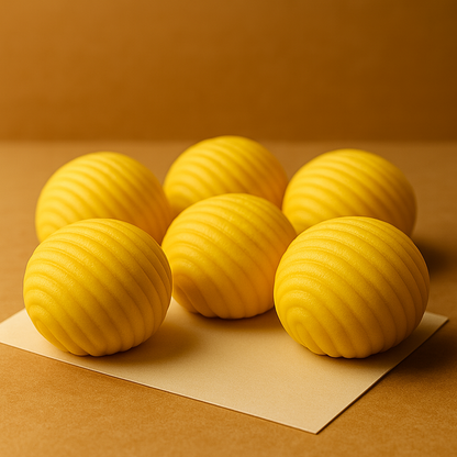 Cantonese-style lava custard buns with molten custard center, frozen and ready to steam